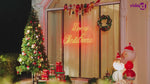 HKH Placa de Natal com 216 LED em Ferro - Vermelho