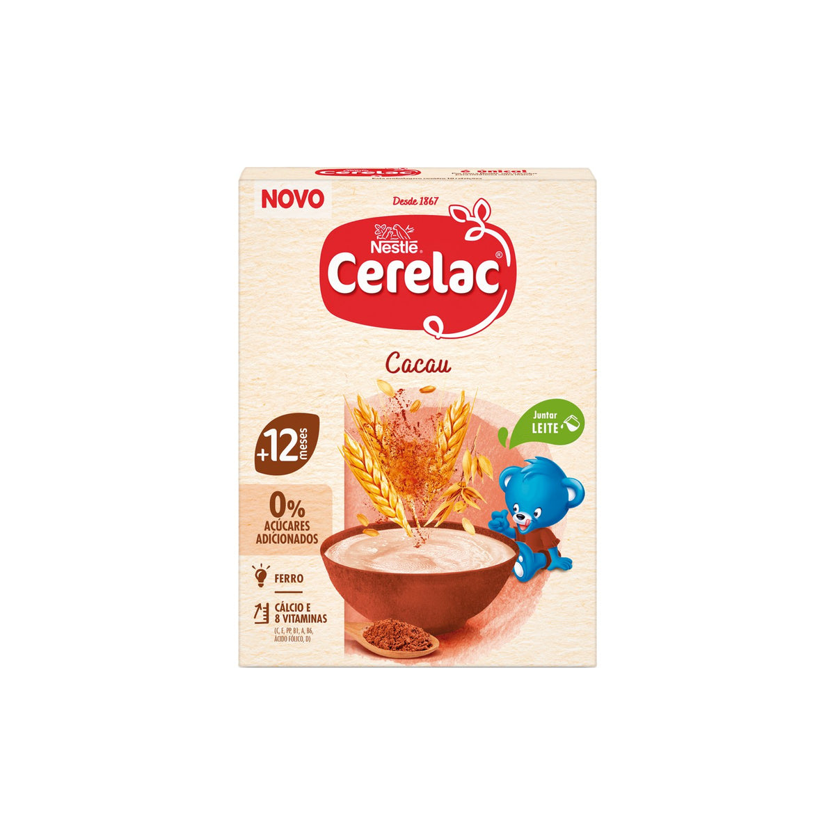 Cerelac Papa Não Láctea Cacau sem Açúcar +12M 250 g