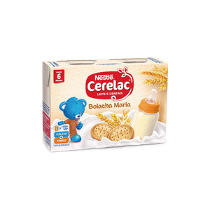 Cerelac Leite e Cereais Bolacha Maria +6M 2x200 ml