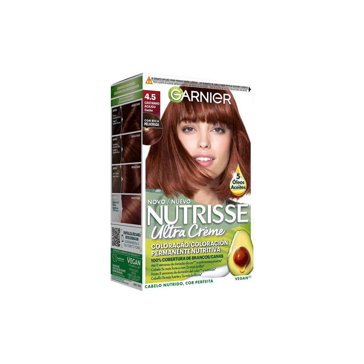 Garnier Nutrisse Coloração Castanho Acajou 4.5 1 un