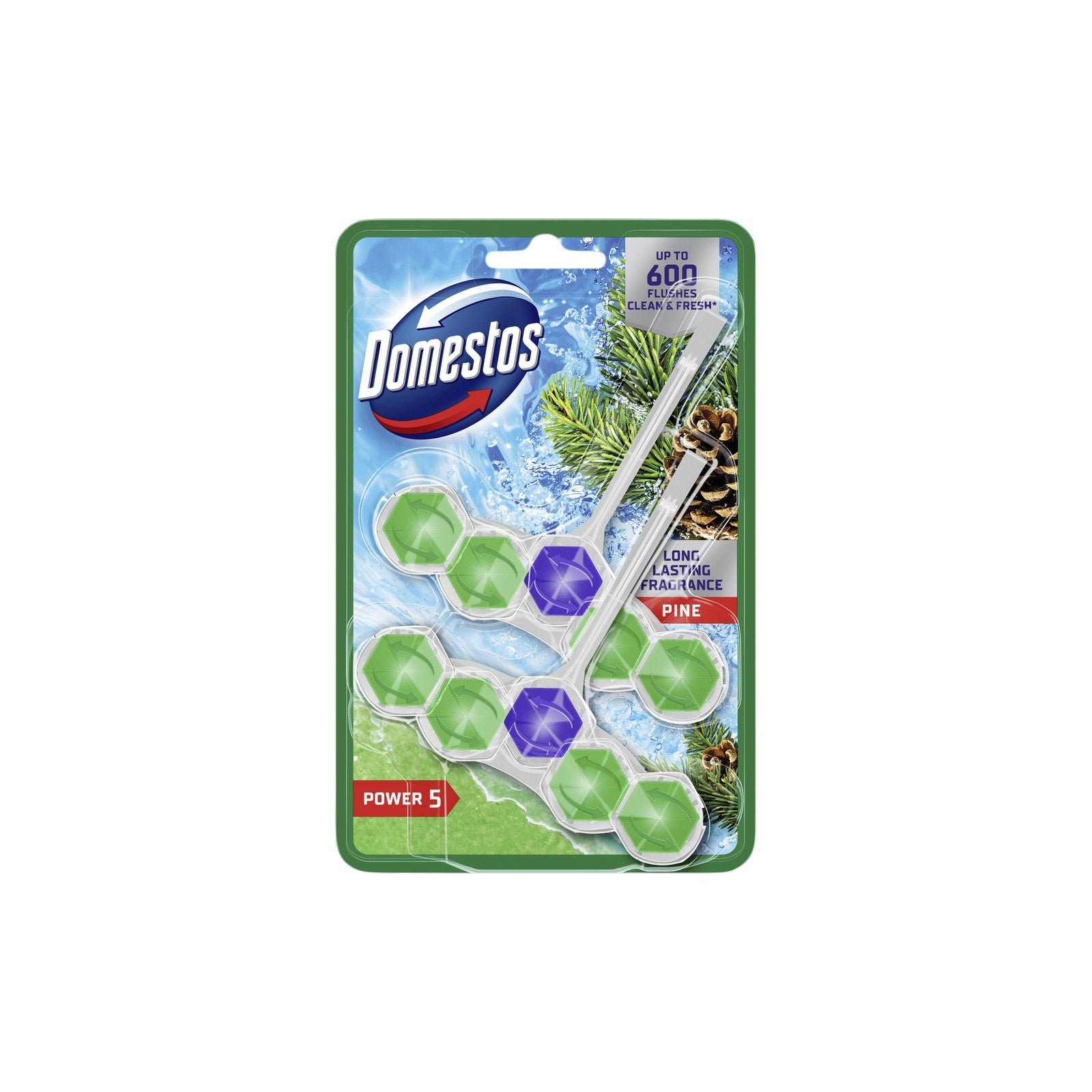 Bloco Sanitário Domestos Power 5 Pinho 100 g 2 un