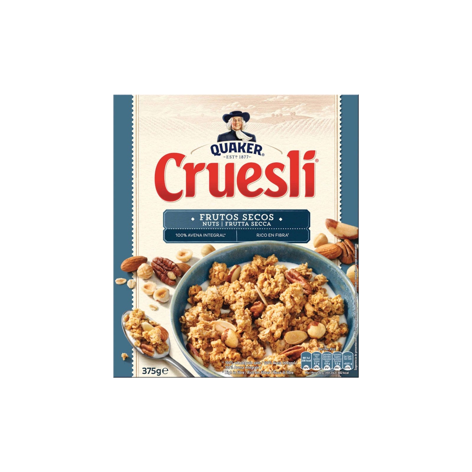 Granola Quaker Cruesli Frutos Secos 375 g