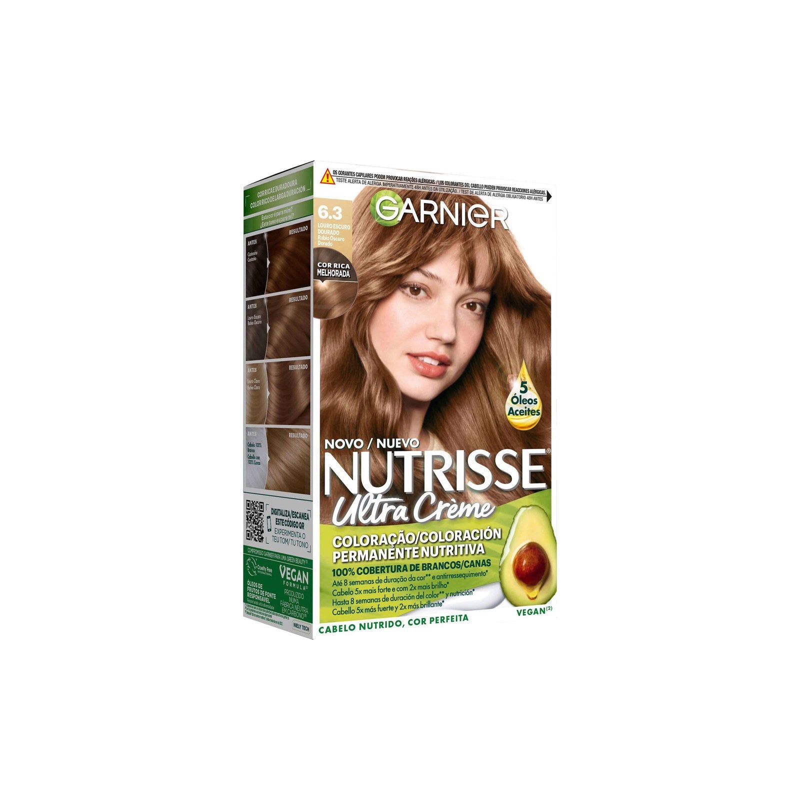 Garnier Nutrisse Coloração 6.3 Louro Escuro Dourado 1 un