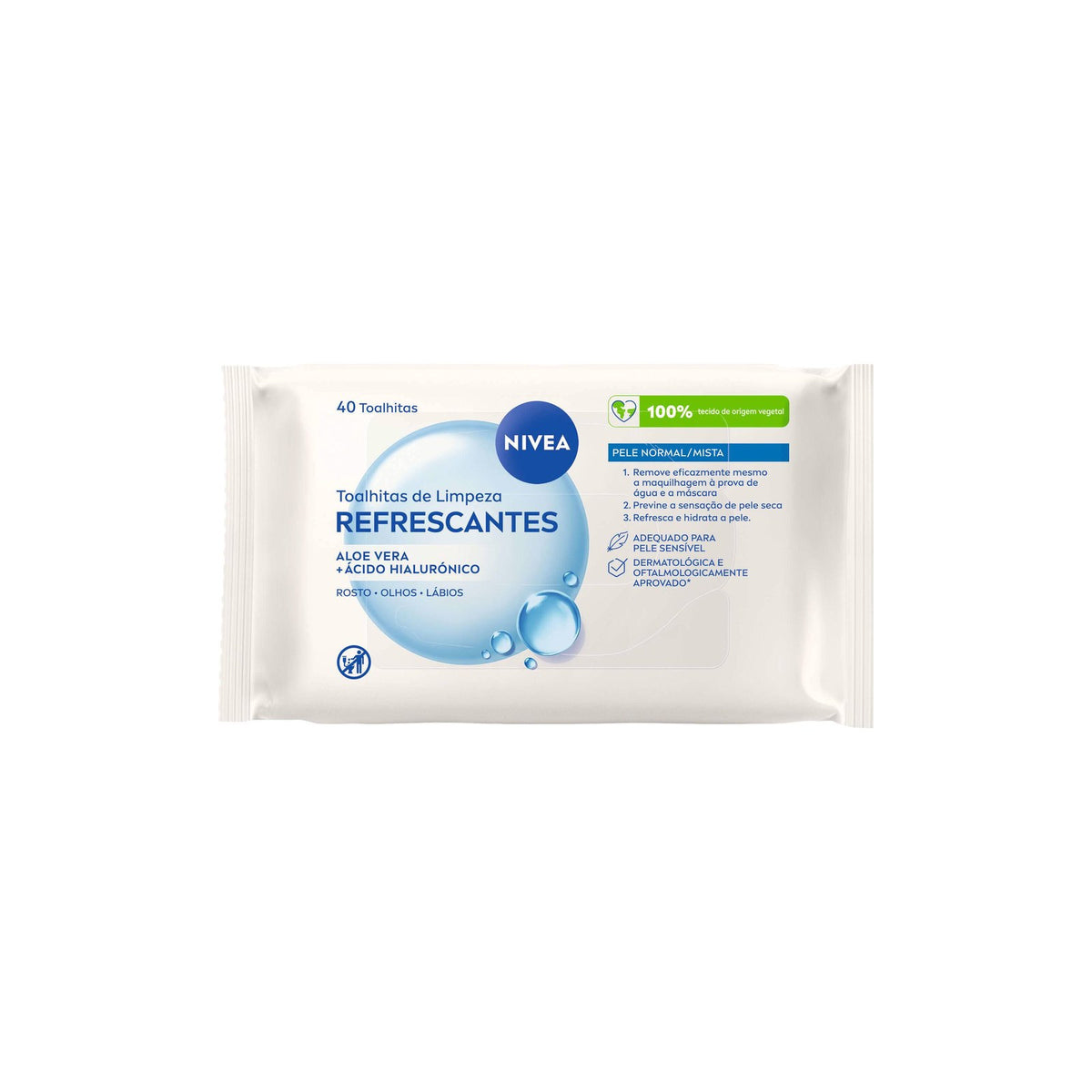 Nivea Toalhitas de Limpeza 3-em-1 Refrescantes 40 un