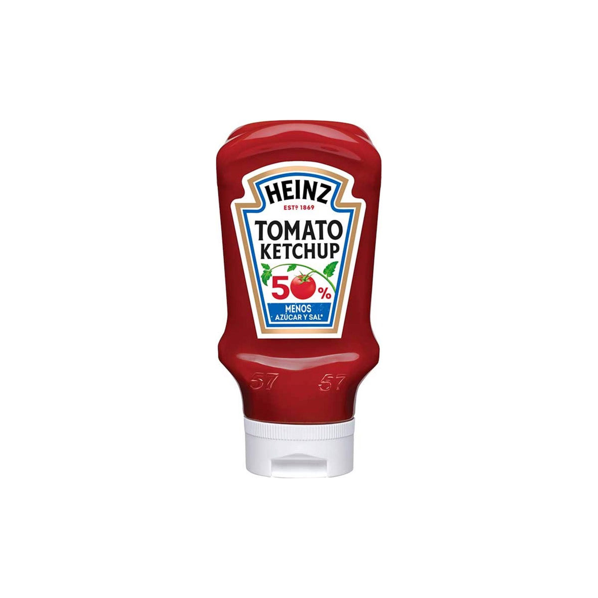 Heinz Ketchup 50% Menos Sal e Açúcar Top Down 550 g