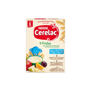 Cerelac Papa Láctea 5 Frutos +6M 250 g