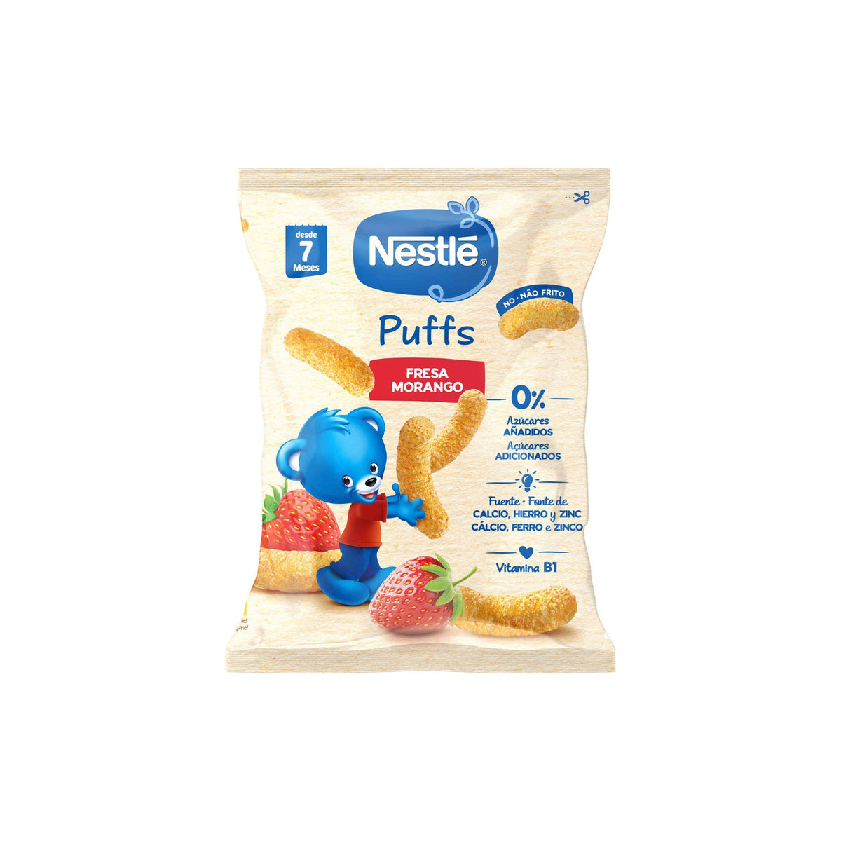 Nestlé HappyPuffs Morango +12M 28 g