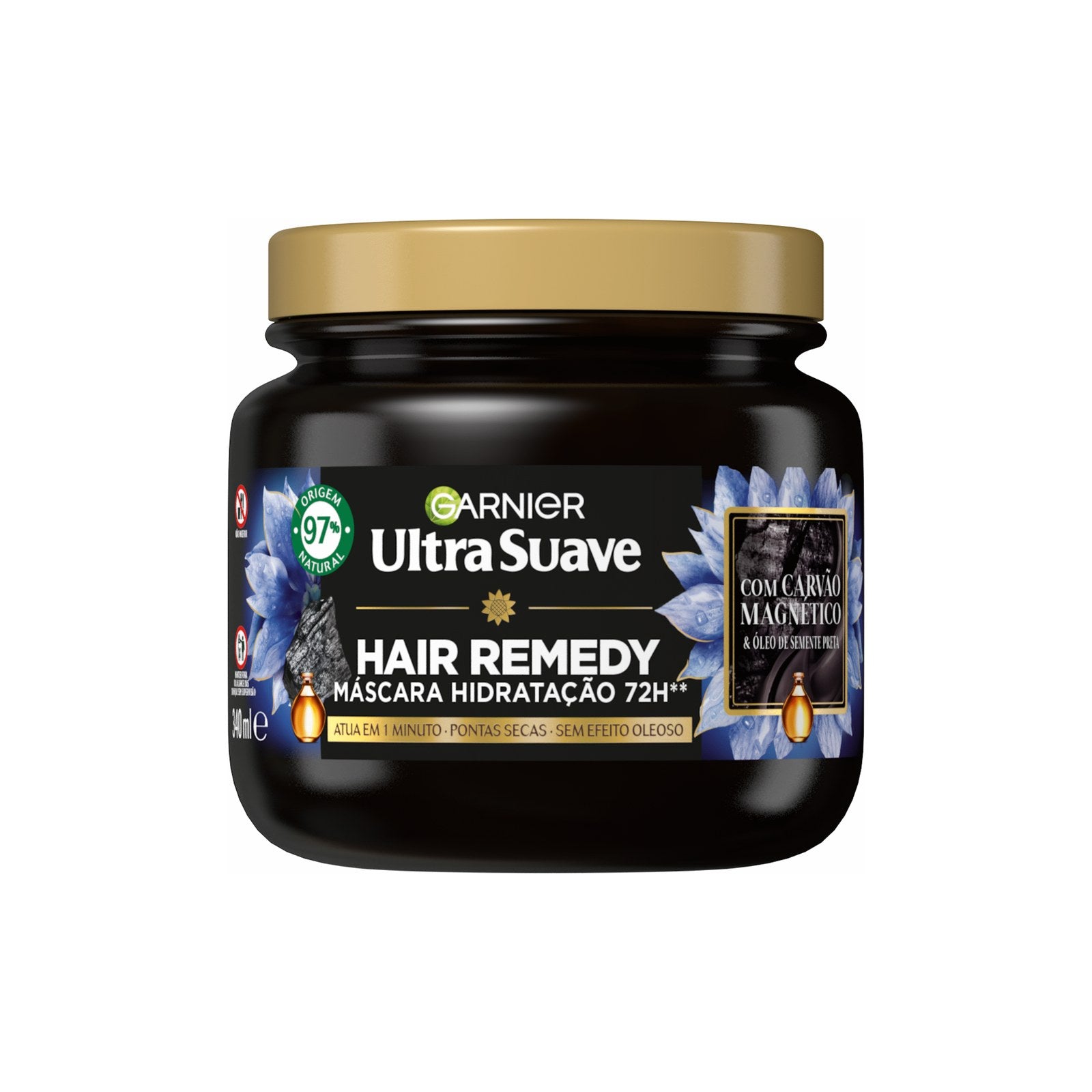 Garnier Ultra Suave Máscara Carvão 340 ml