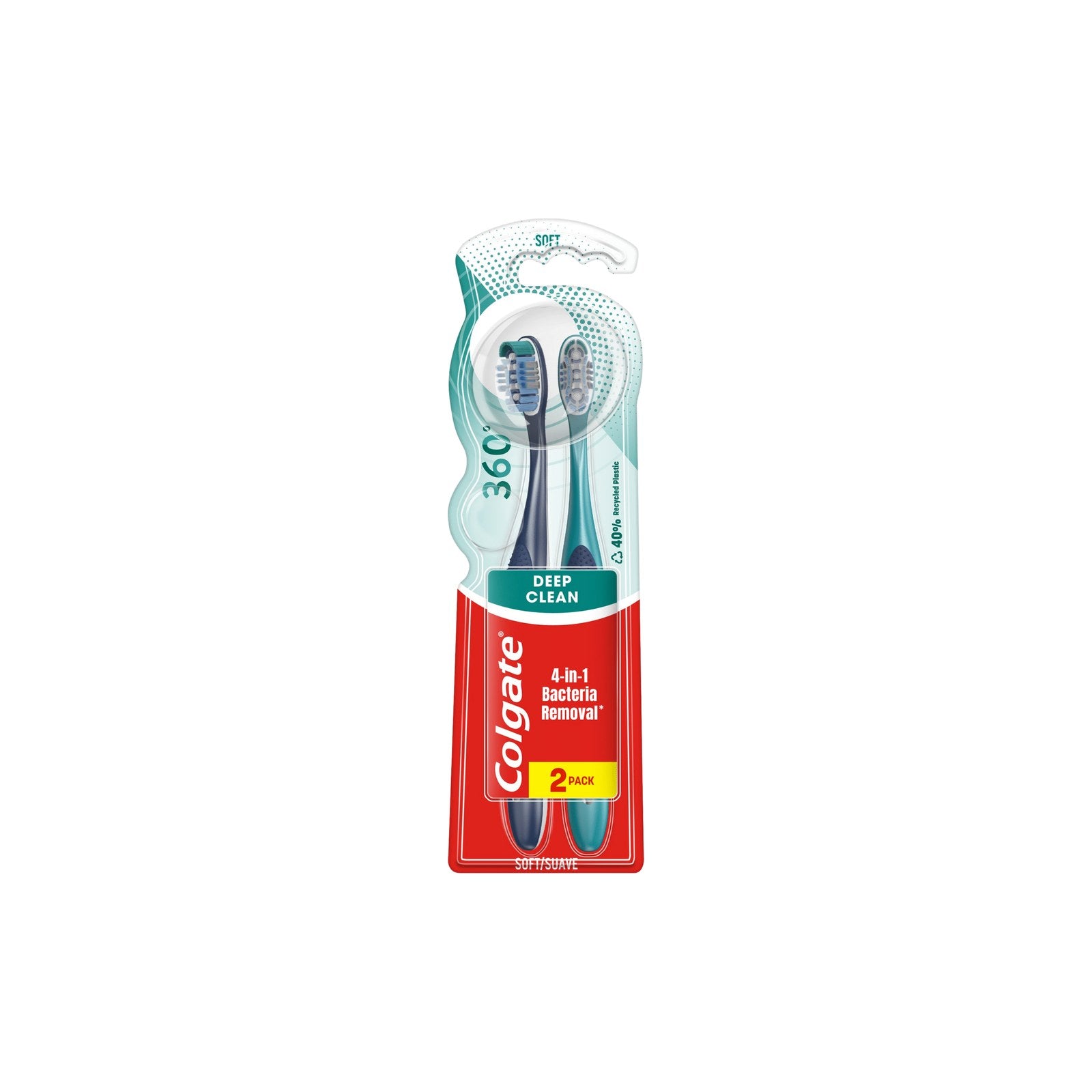 Colgate 360 Suave Escova de Dentes 2 un