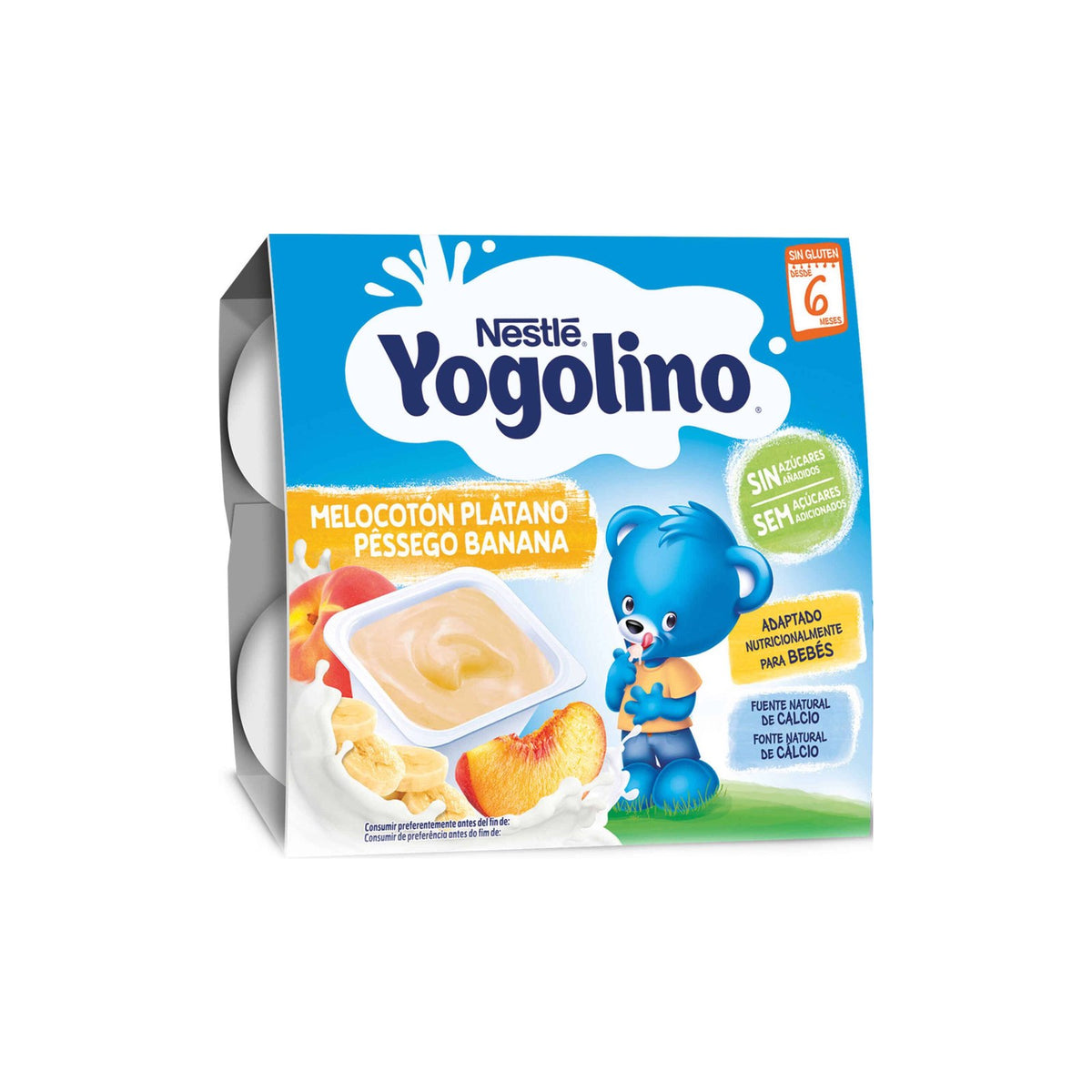 Yogolino Pêssego e Banana +6M 4x100 g