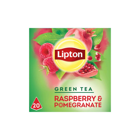 Chá Verde Lipton Framboesa e Romã 20 Saquetas 20 un