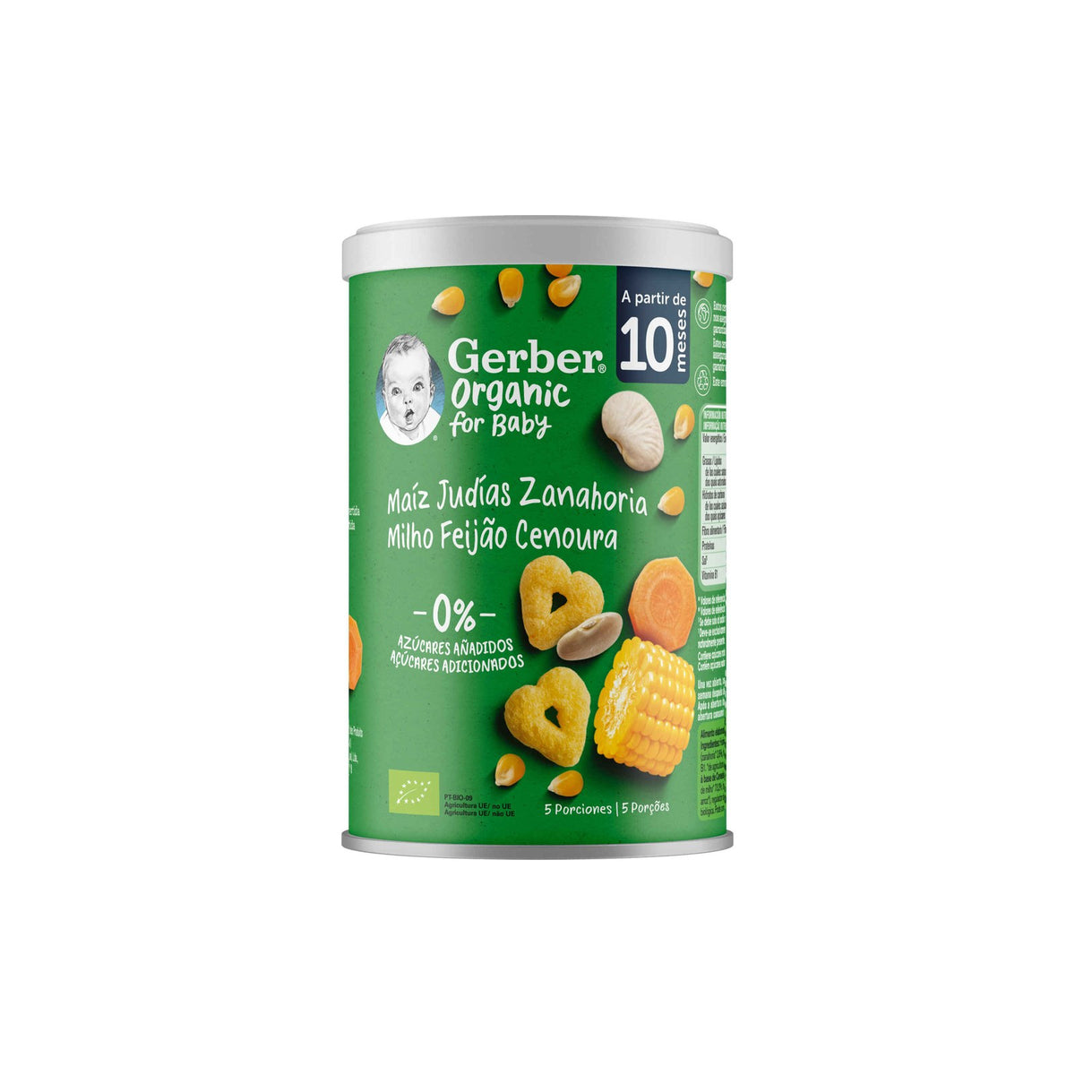 Gerber Organic NutriPuffs Cenoura e Laranja +10M 35 g