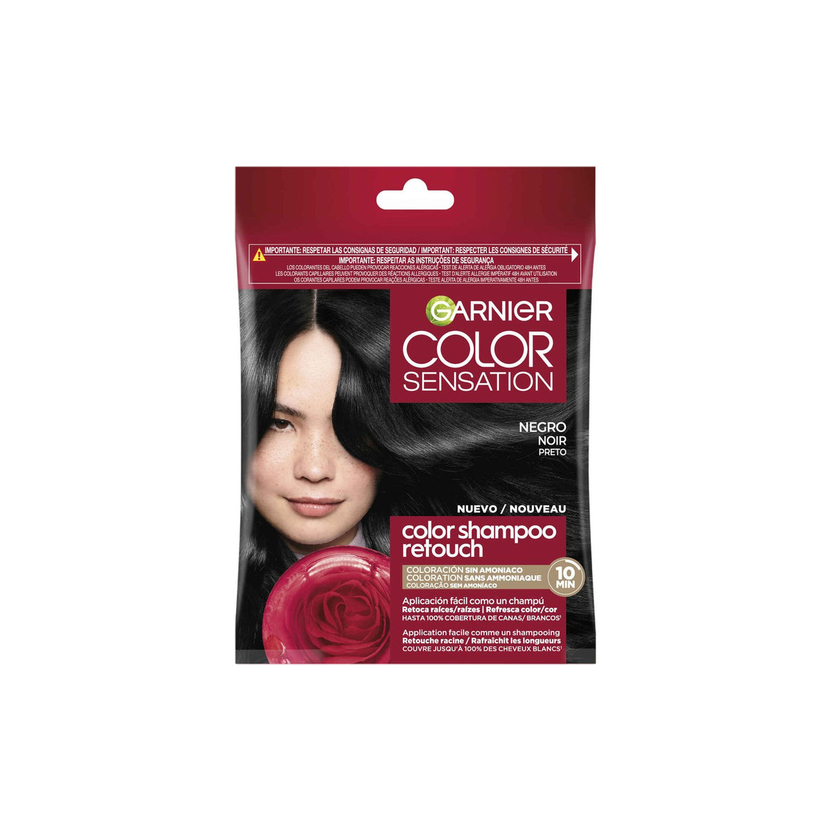 Garnier Color Sensation Shampoo Retouch Preto 1.0 1 un