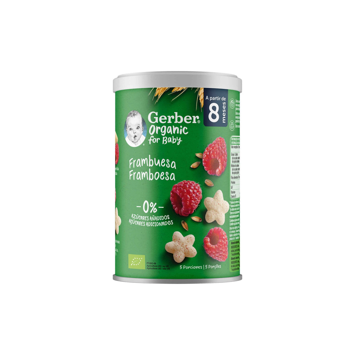 Gerber Organic Puffs Framboesa +8M 35 g