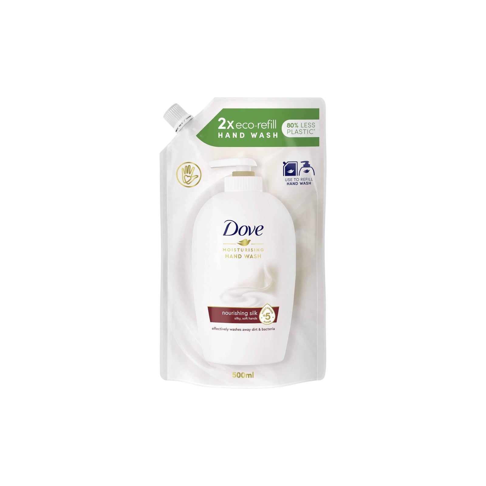 Eco Recarga de Sabonete Líquido Dove Nourishing Silk 500 ml