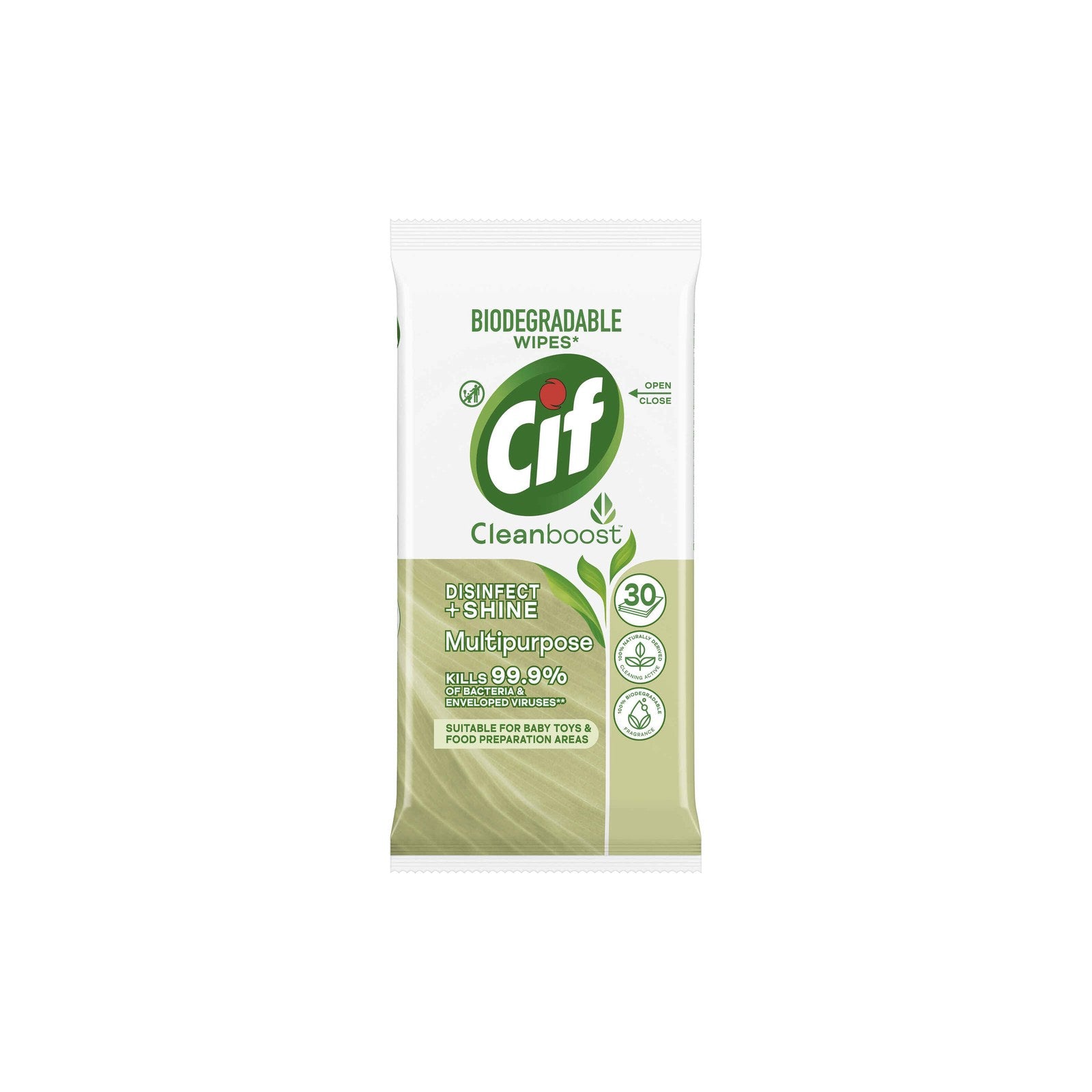 Toalhitas de Limpeza Desinfetantes Cif 175 g 30 un