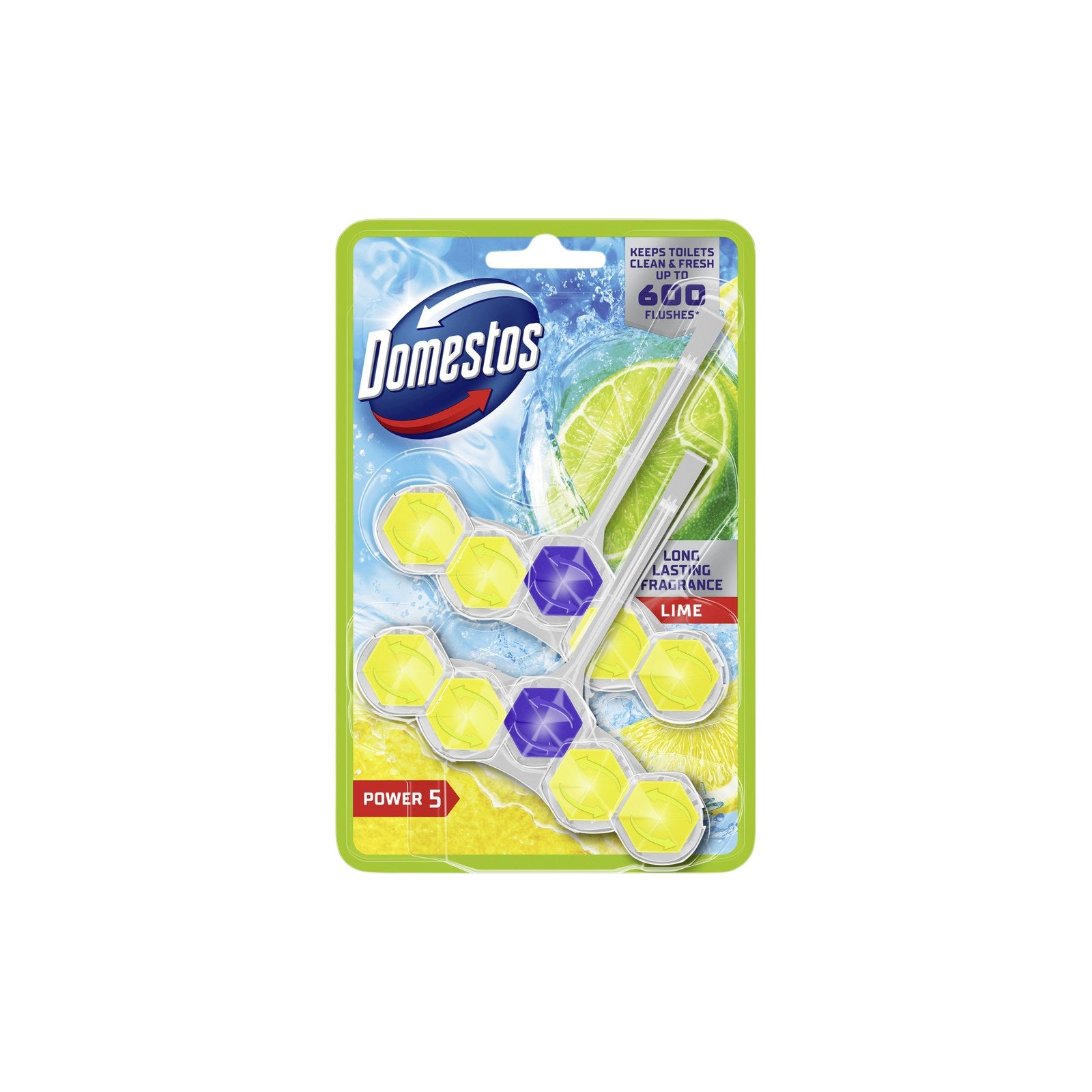 Bloco Sanitário Domestos Power 5 Lime 100 g 2 un