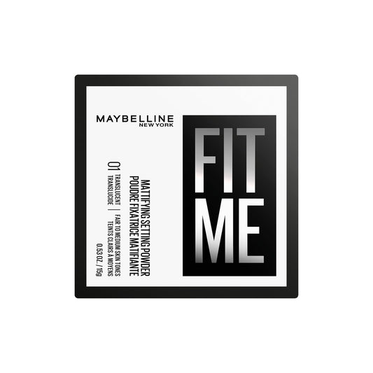 Maybelline New York Fit Me Pó Fixador Matificante 01 Translúcido 15 g
