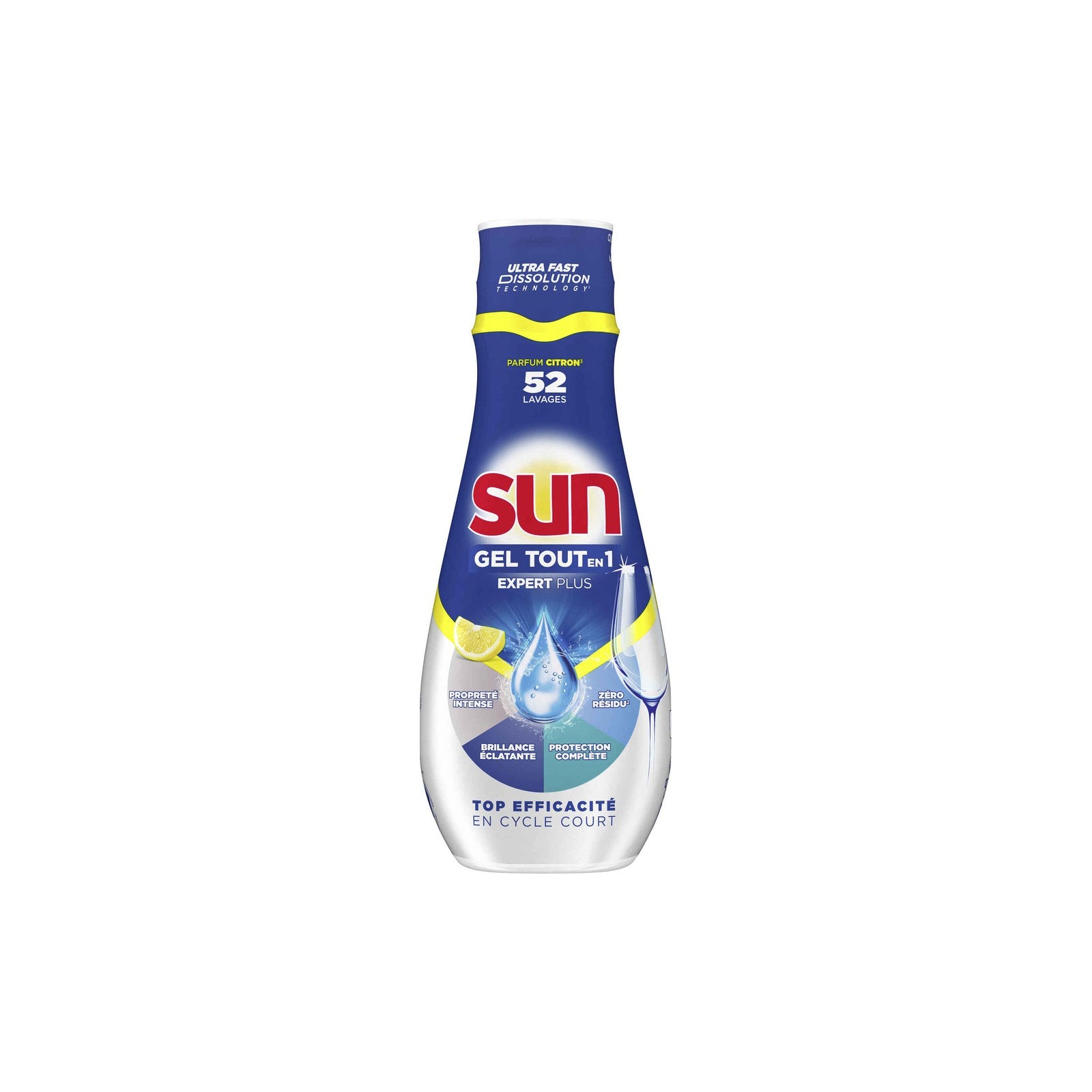 Detergente Gel para Máquina de Loiça Sun All in 1 Limão 900 ml