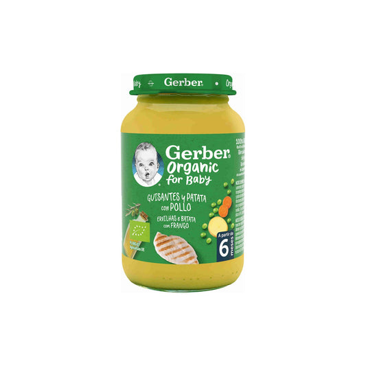 Gerber Organic Ervilhas, Batata e Frango +6M 190 g