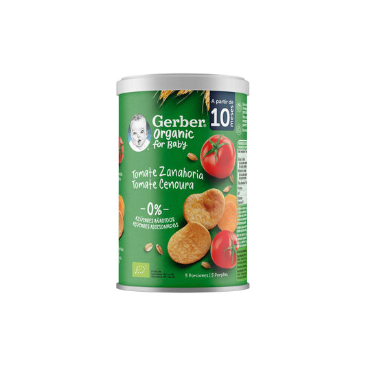Gerber Organic NutriPuffs Tomate e Cenoura +10M 35 g
