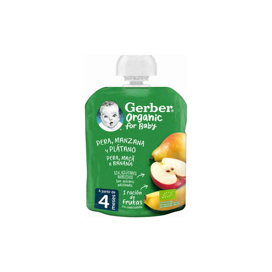 Gerber Organic Puré Pera, Maçã e Banana +4M 90 g
