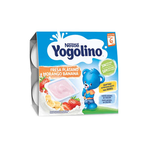 Yogolino Morango e Banana +8M 4x100 g