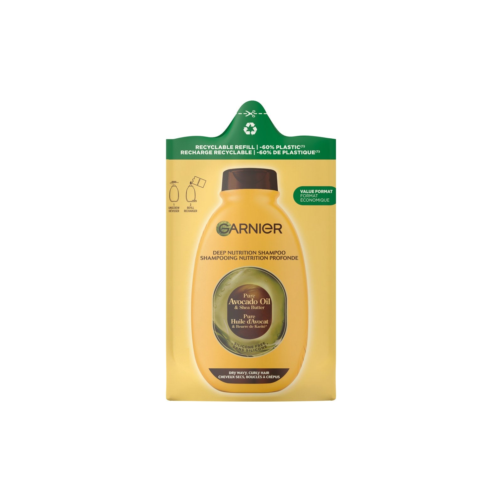 Garnier Ultra Suave Champô Refill Abacate 250 ml
