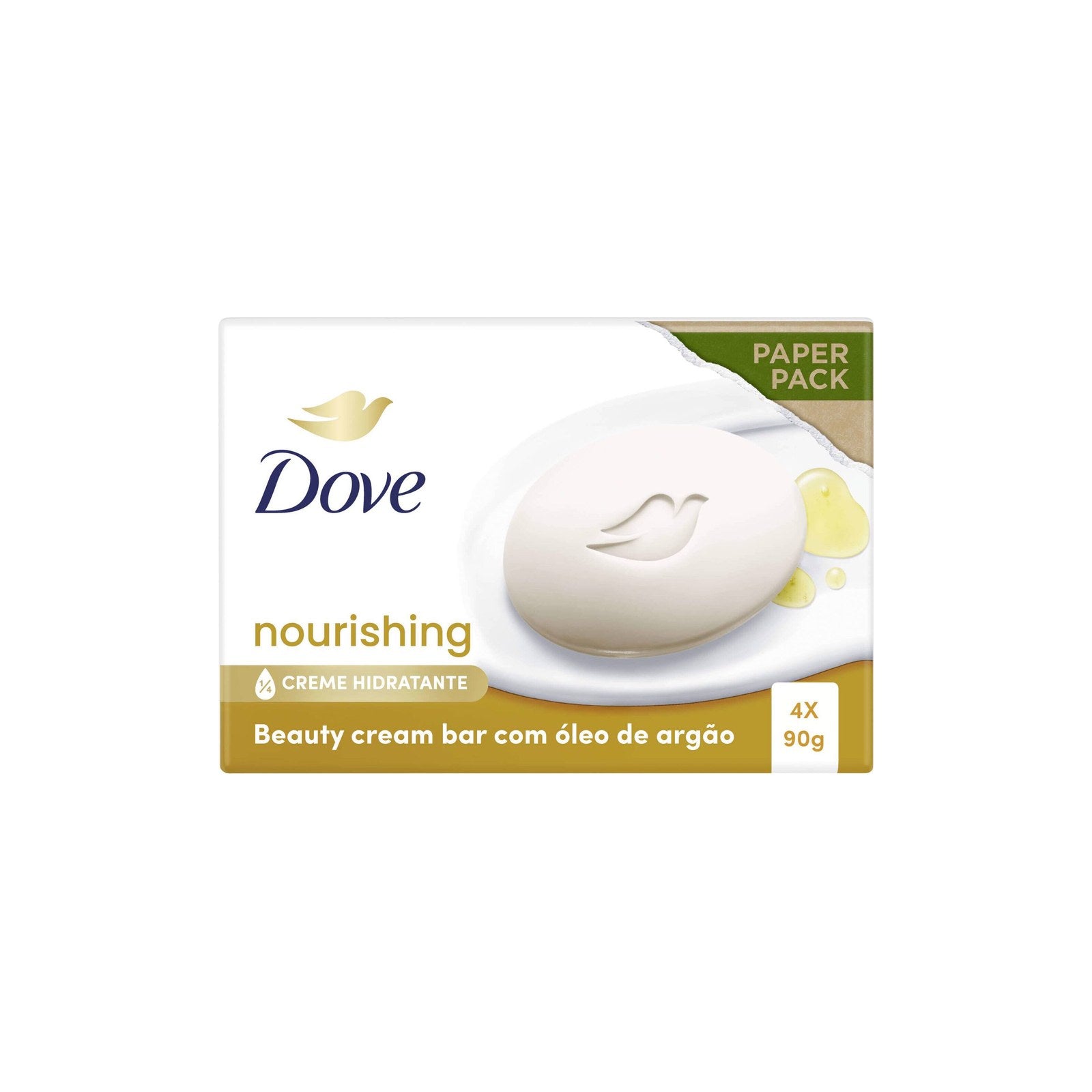 Sabonete Sólido Hidratante Dove Óleo de Argão 360 g 4x90 g