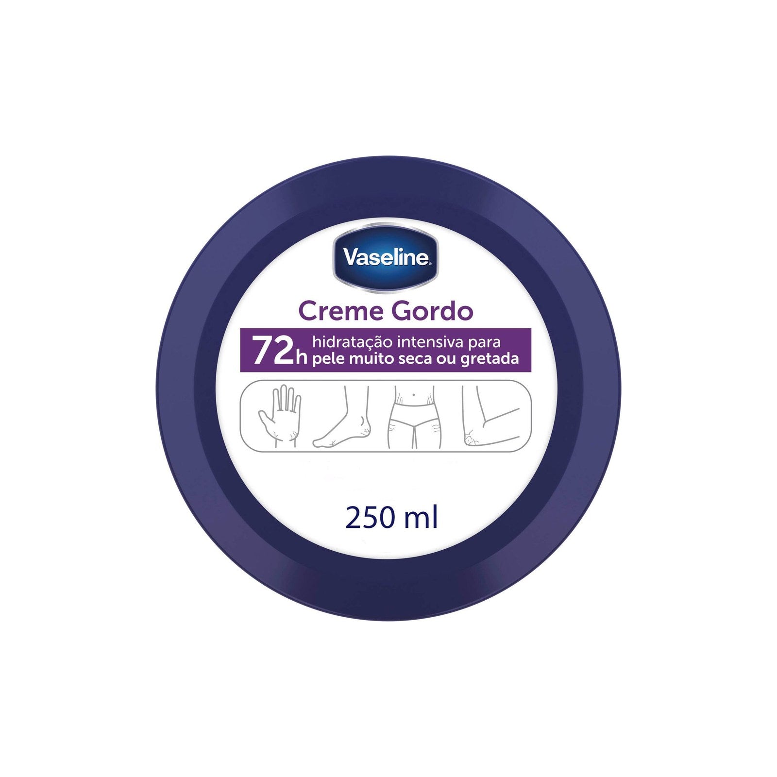 Creme Gordo Hidratação Intensiva 72h Vaseline 250 ml