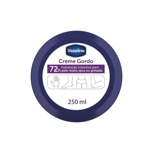 Creme Gordo Hidratação Intensiva 72h Vaseline 250 ml