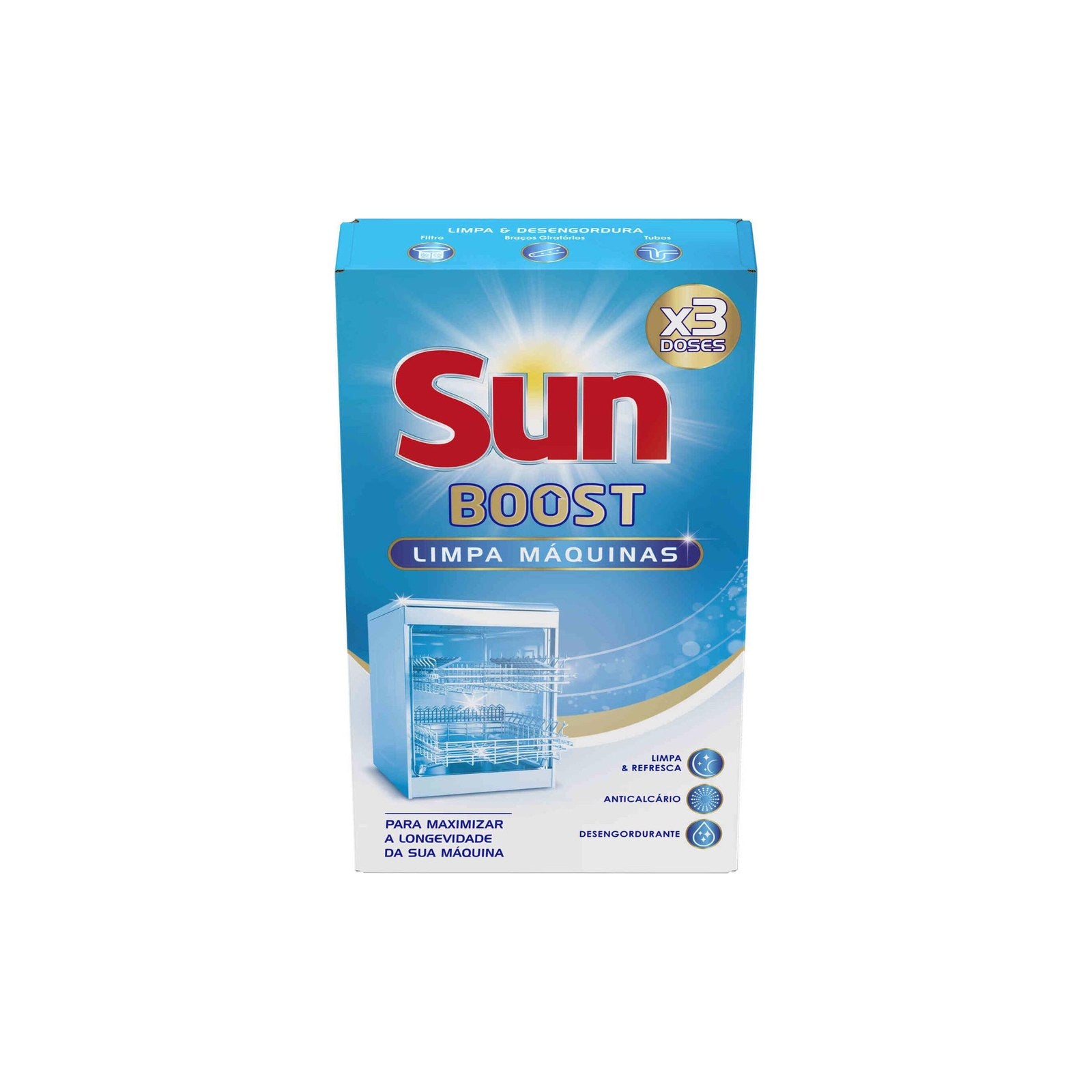 Limpa Máquinas de Loiça Sun Boost 120 g 3 un