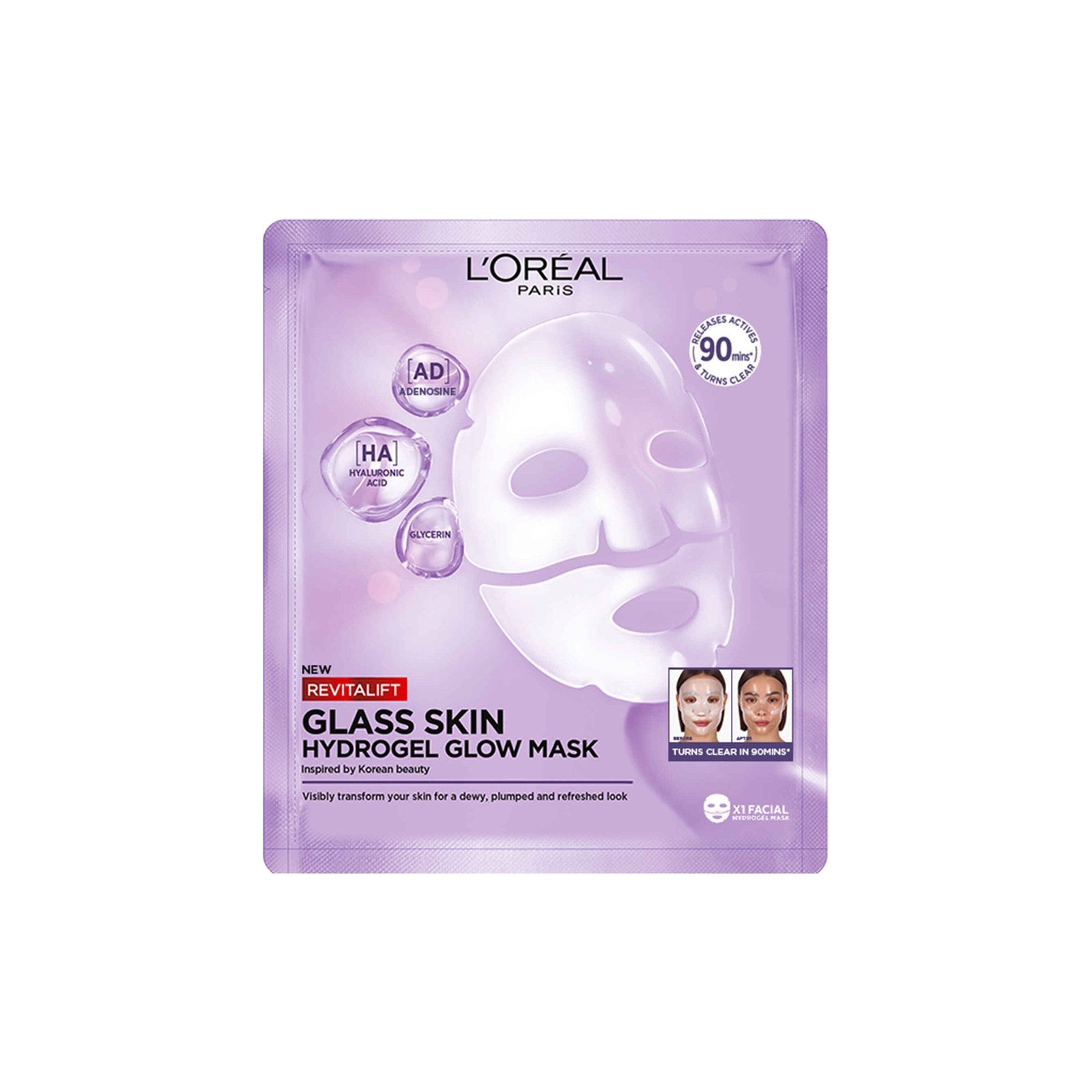 L'Oréal Paris Revitalift Filler Glass Skin Máscara 1 un