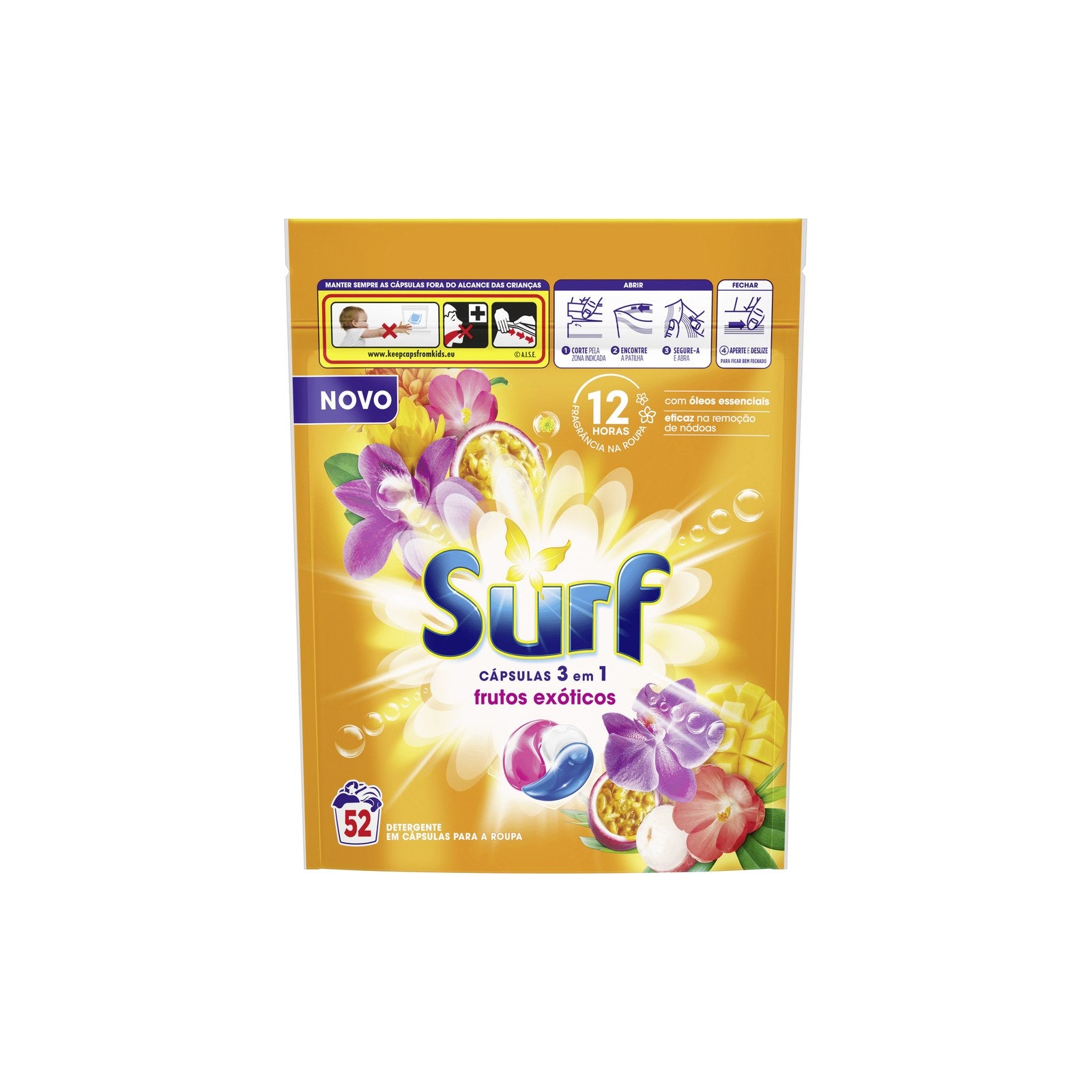 Detergente em Cápsulas para Roupa Surf Frutos Exóticos 0,712 kg