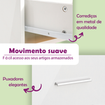 HKH Secretária Contraplacado Brilhante - Branco