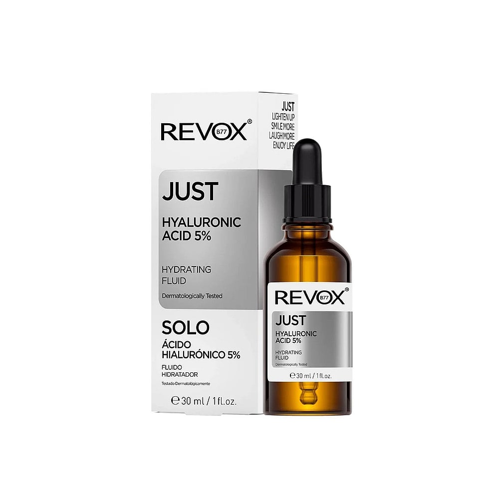 Revox B77 Just Hyaluronic Acid 5% Hidratante Fluid 30 Ml Hydrates, Absorbs Quickly, And Targets Fine Lines