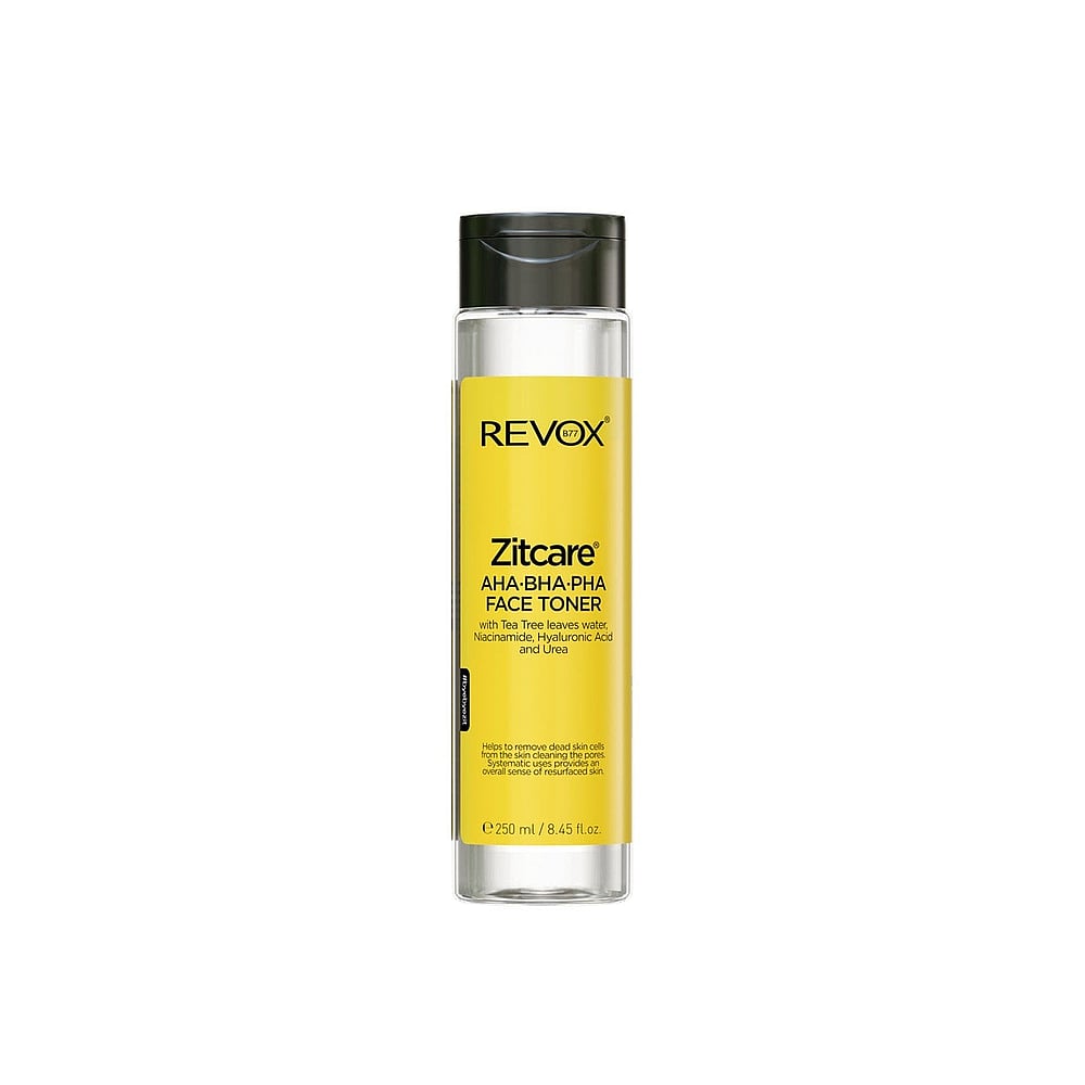 Revox B77 Zitcare Aha Bha Pha Face Tónico 250 Ml Exfoliates, Unclogs Pores, And Soothes