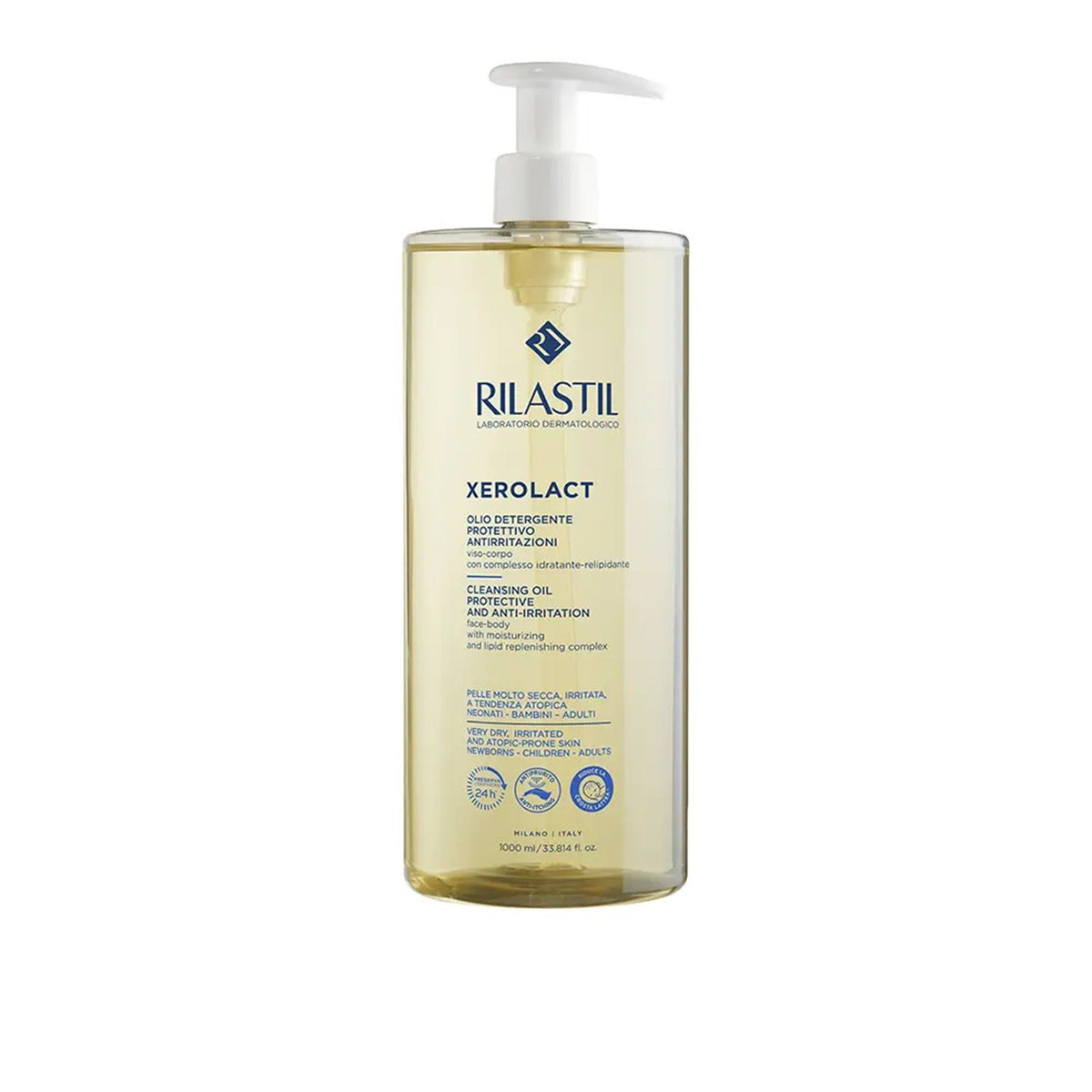 Rilastil Xerolact Óleo de Limpeza Protetor e Anti-Irritação 1L