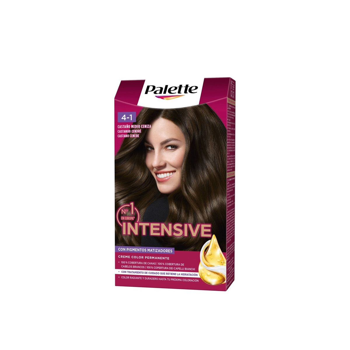 Palette Schwarzkopf Palette Coloração Permanente em Creme Intensivo 4-1 Castanho Médio Cinza