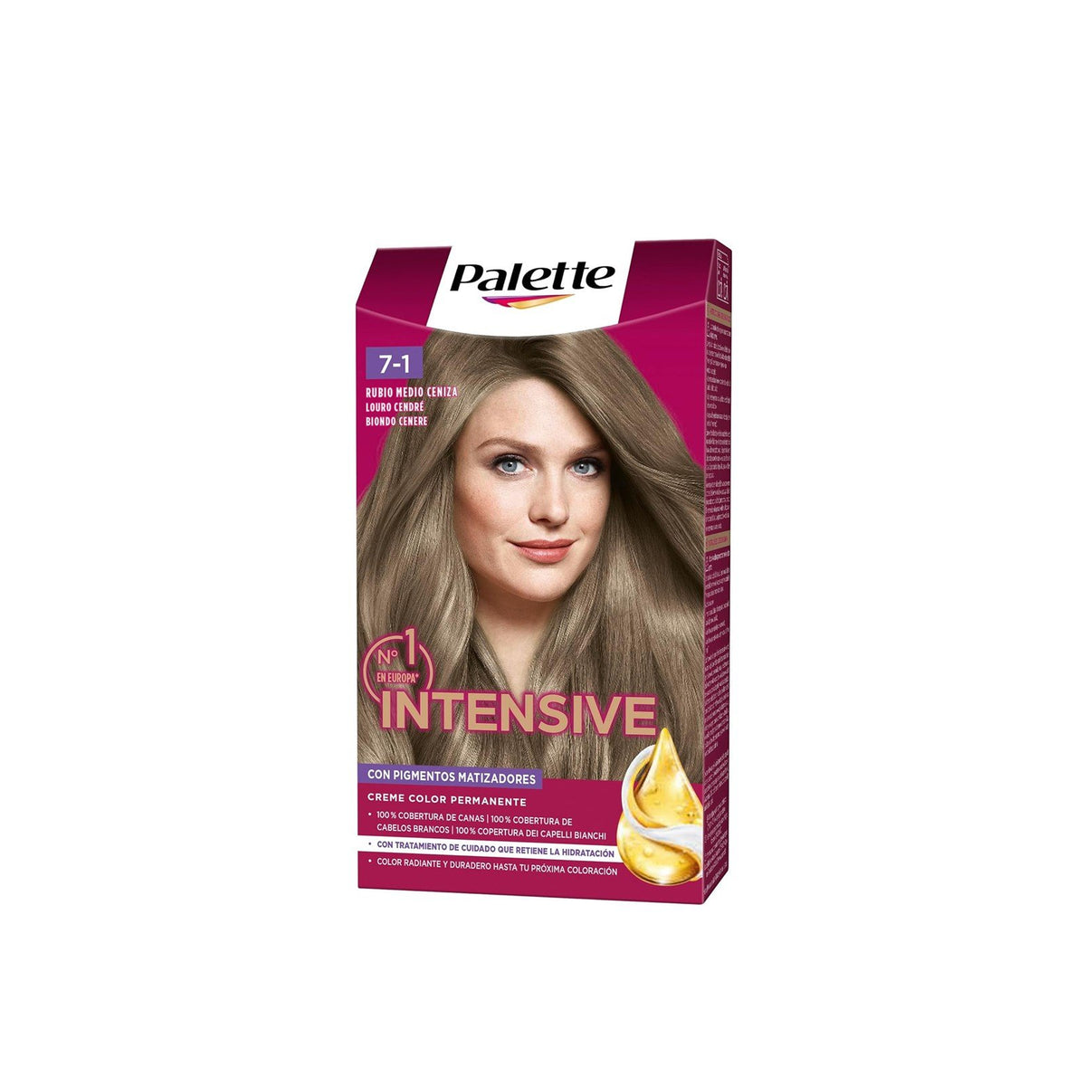 Palette Schwarzkopf Palette Coloração Permanente em Creme Intensivo 7-1 Medium Ash Blonde