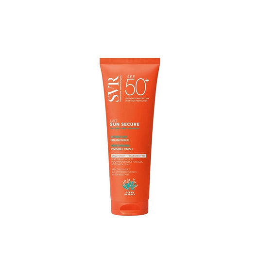 SVR Sun Secure Lait Leite Hidratante Acabamento Invisível Sem Perfume SPF50+ Protetor Solar 250ml