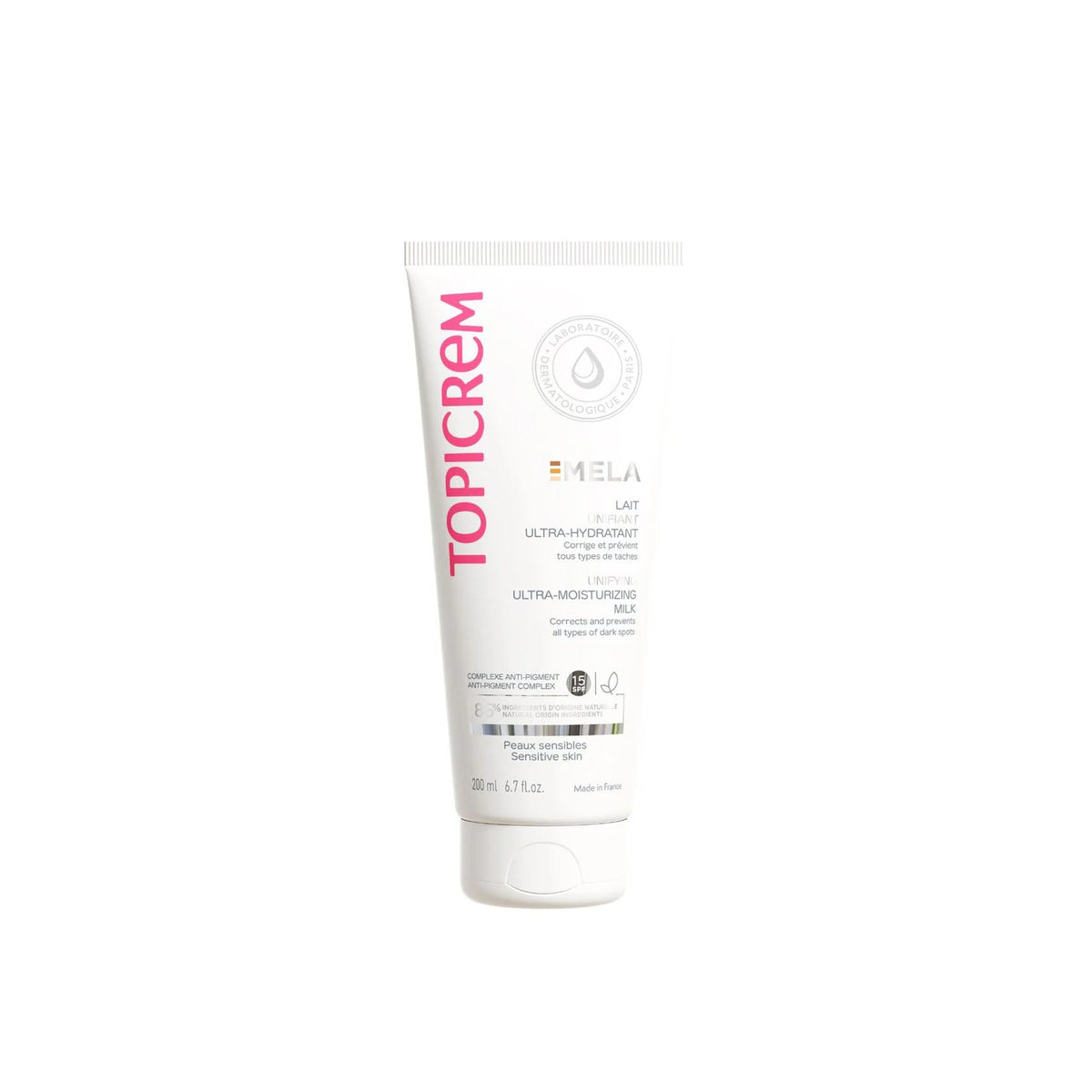 Topicrem MELA Leite Hidratante Ultra-Unificante FPS 15 200 ml