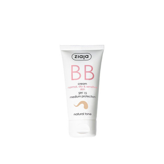 Ziaja BB Creme for Normal Dry & Sensitive Skin SPF15 Natural Tone 50 ml