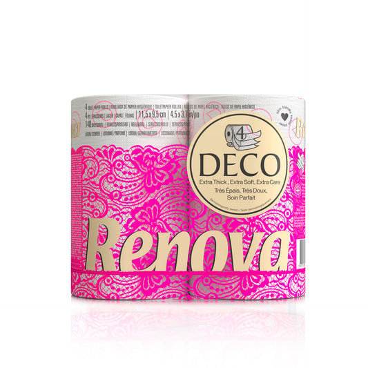 Renova Papel Higiénico Deco Branco 4 Folhas 4 Rolos