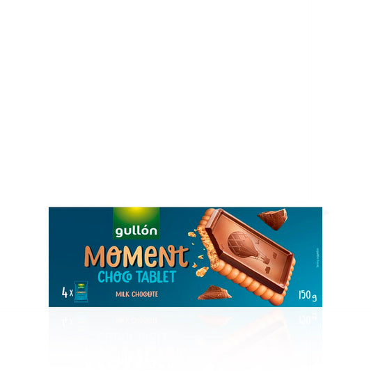 Gullon Moment Choco Tablet Bolachas com Chocolate de Leite 150 gr — embalagem