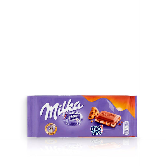 Milka Chocolate de Leite Chips Ahoy 100 gr — embalagem