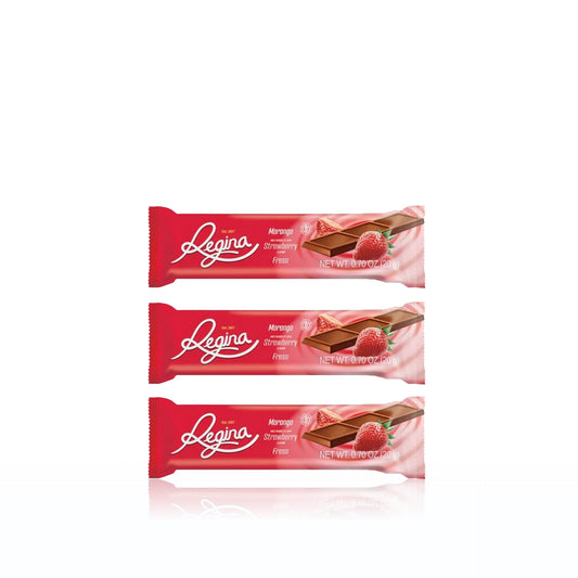 Regina Chocolate Morango 20 gr - Pack 3 x 20 gr