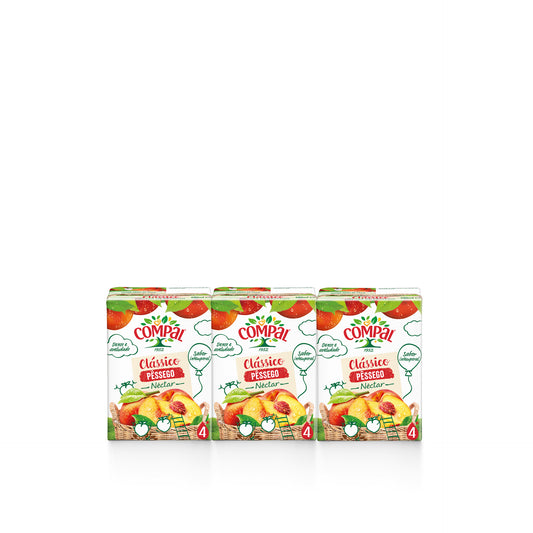 Compal Clássico Néctar Pessego 20 cl - Pack 3 x 20 cl