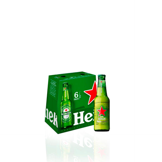 Heineken Cerveja com Álcool Garrafa - Pack 6 x 25 cl — embalagem