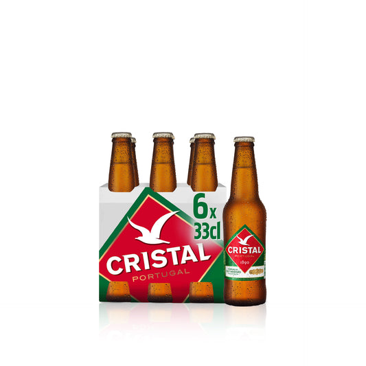 Cristal Cerveja com Álcool 33 cl - Pack 6 x 33 cl — embalagem